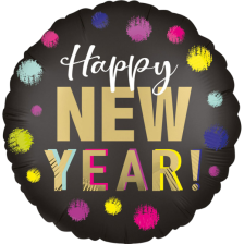 Standard Satin Dotted New Year